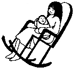 Mother & baby on rocking chair