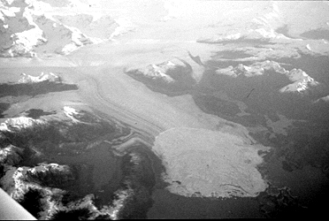 The Columbia Glacier is an excellent example of a tide water glacier located in Prince William Sound, Alaska. A tidewater glacier has a terminus in the ocean. 
