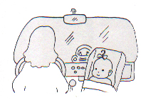 baby should be securely fastened in a car restraint