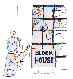 "Block houses" are safe places were children can go if the need help