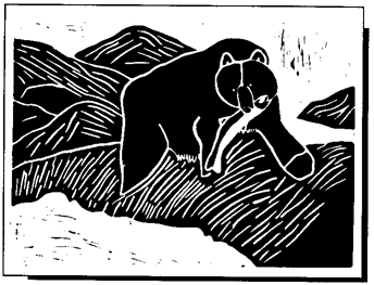 Bear Fishing by Manly Norton