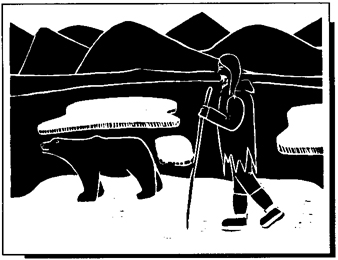 person and bear