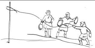 A throwing of a lasso on a trochee.