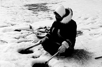 Jigging for fish on the Johnson River. Double the fun!